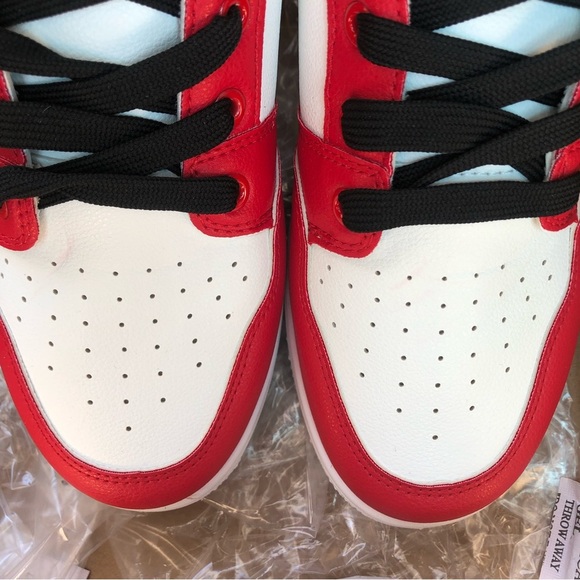 NIB Top Moda womens high top sneaker red white and black size 9 - Picture 7 of 7